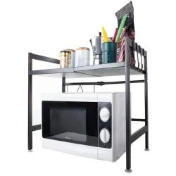 Stojak na mikrofalówkę półka kuchenna regulowana w zakresie 37 - 65cm-5907451339473