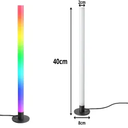 Lampa stojąca podłogowa biurkowa 40cm led rgb nowoczesna dekoracyjna-5907451376812
