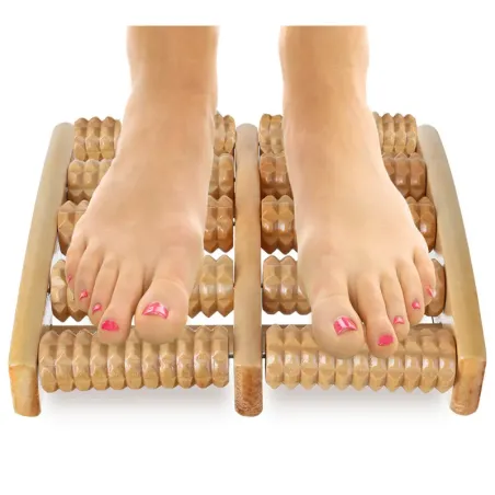 Masażer do stóp tradycyjny drewniany roller 2x5-5907451330685