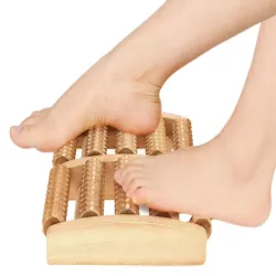 Masażer do stóp tradycyjny drewniany roller 2x5-5907451330685