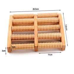 Masażer do stóp tradycyjny drewniany roller 2x5-5907451330685