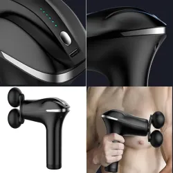 Pistolet do masażu pleców ciała nóg mocny massage gun 4 końcówki-5907451369586