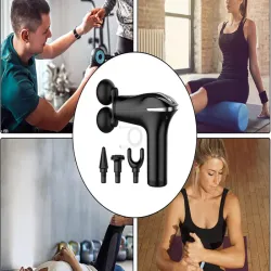 Pistolet do masażu pleców ciała nóg mocny massage gun 4 końcówki-5907451369586