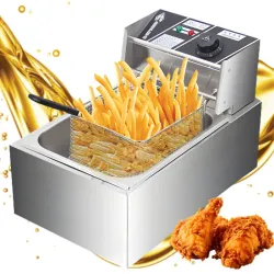 Frytkownica elektryczna 6l 2500w gastronomiczna do frytek z regulacją-5907451373699