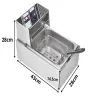 Frytkownica elektryczna 6l 2500w gastronomiczna do frytek z regulacją-5907451373699