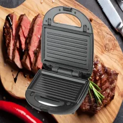 Opiekacz 6w1 toster gofrownica donuty wymienne płyty moc 850w-5907451372852