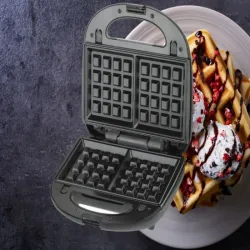 Opiekacz 3w1 toster gofrownica donuty wymienne płyty moc 850w-5907451372845