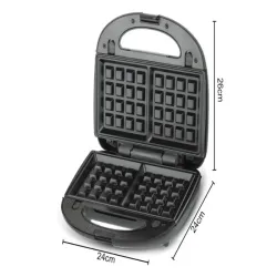 Opiekacz 3w1 toster gofrownica donuty wymienne płyty moc 850w-5907451372845