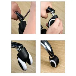 Kółka do fotela obrotowego kauczukowe gumowe 5szt trzpień 11mm-5907451333280