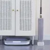 Mop płaski mikrofibry ze ściągaczką składanym wiadrem do podłóg okien-5907451374238