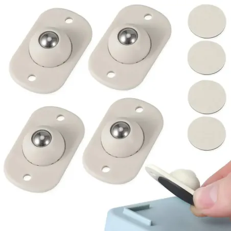 Kółka do mebli samoprzylepne przykręcane kulkowe roller zestaw 4 szt-5907451340981