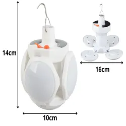 Lampa solarna kempingowa składana led na hak ogrodowa turystyczna-5907451372418