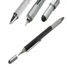 Długopis wielofunkcyjny śrubokręt multitool 6w1 miarka poziomica klips-5907451360460