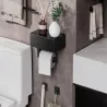 Uchwyt wieszak na papier toaletowy pojemnik z półką na telefon loft-5907451358733