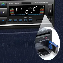 Radio samochodowe bluetooth usb aux sd 1-din mikrofon + pilot 4 x 60w-5907451365298