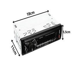 Radio samochodowe bluetooth usb aux sd 1-din zestaw głośnomówiący-5907451365281