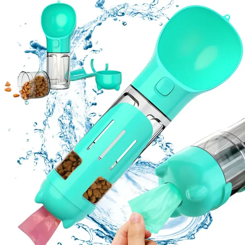 Butelka 300ml podajnik karmy poidło dla psa kota z podajnikiem worków-5907451376843