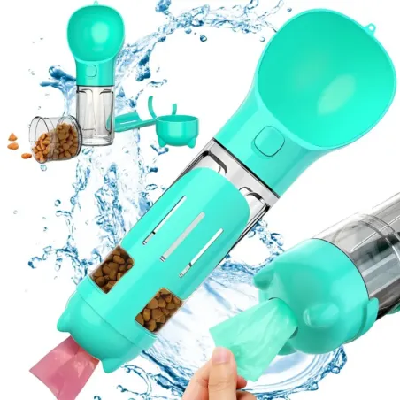 Butelka 300ml podajnik karmy poidło dla psa kota z podajnikiem worków-5907451376843