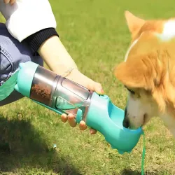 Butelka 300ml podajnik karmy poidło dla psa kota z podajnikiem worków-5907451376843
