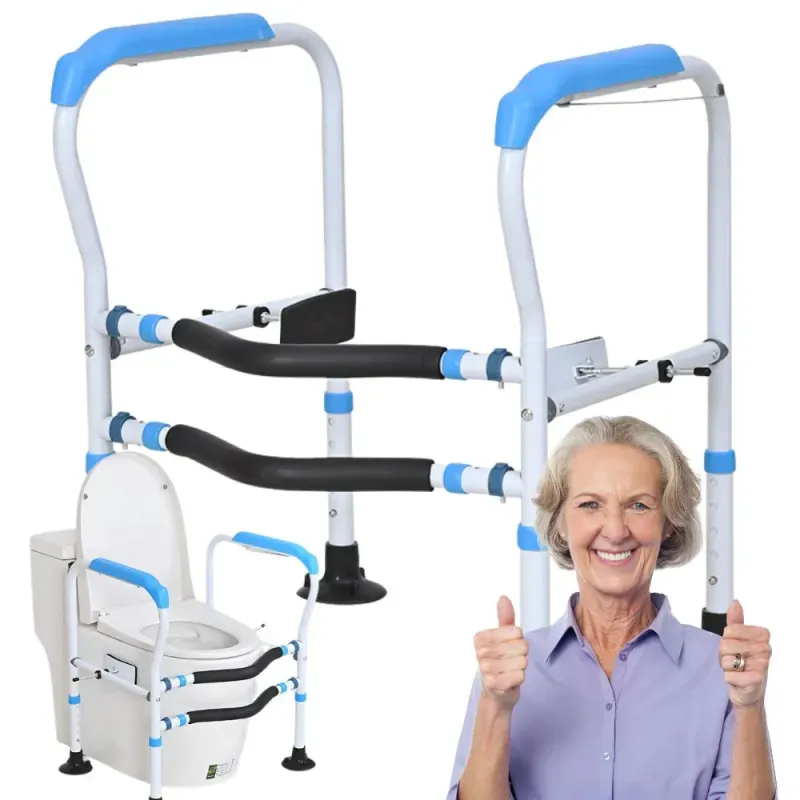 Uchwyt toaletowy regulowany poręcz wc stabilna dla seniorów-5907451370575