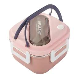 Śniadaniówka z przegródkami pojemnik sztućce lunchbox do mikrofali 1000ml-5907451378809