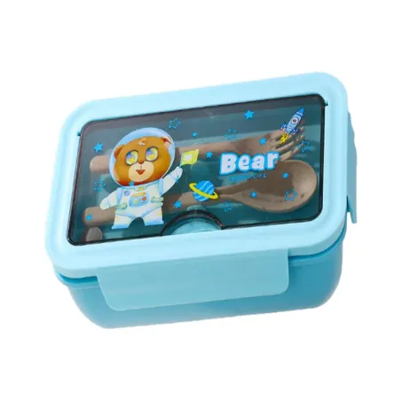 Lunchbox śniadaniówka pojemnik na śniadanie do szkoły sztućce-5907451378762