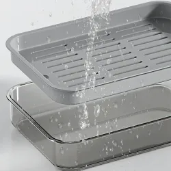 Taca kuchenna dwuwarstwowa ociekacz na naczynia warzywa owoce-5907451377734