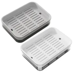 Taca kuchenna dwuwarstwowa ociekacz na naczynia warzywa owoce-5907451377734