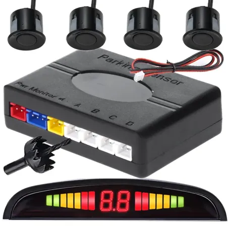 Czujniki parkowania cofania tył zestaw 4x sensor wyświetlacz lcd-5907451352151
