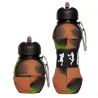 Bidon sportowy 500ml składany silikonowy butelka sportowa z dzióbkiem-5907451373842
