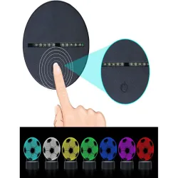 Lampka nocna piłka nożna 3d led 16 kolorów sterowana pilotem-5907451347959
