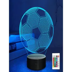 Lampka nocna piłka nożna 3d led 16 kolorów sterowana pilotem-5907451347959
