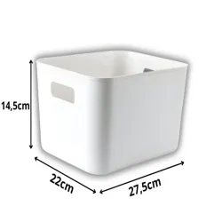 Pojemnik do przechowywania organizer kosz z uchwytami uniwersalny 22x27 cm-5907451377505