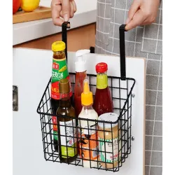 Kosz koszyk organizer metalowy zawieszany na drzwi półka wisząca-5907451371510