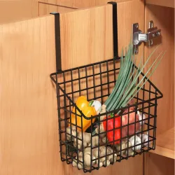 Kosz koszyk organizer metalowy zawieszany na drzwi półka wisząca-5907451371510