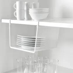 Koszyk metalowy podwieszany półka kuchenna wisząca organizer pod półkę-5907451371404
