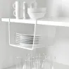 Koszyk metalowy podwieszany półka kuchenna wisząca organizer pod półkę-5907451371404