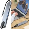 Hub adapter 8w1 przejściówka 2x usb-c thunderbolt 3 2xusb hdmi sd rj45-5907451369791