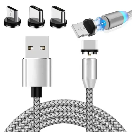 Kabel magnetyczny 1m do ładowania 3w1 micro typ-c usb lightning-5907451355817
