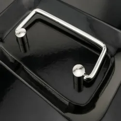 Kasetka metalowa na pieniądze sejf klucz dokumenty czarna 20x16x9cm-5907451323922