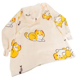 Ciepła bluza koala koc oversize XXL gruby futrzak miękka z kapturem-5907451366271