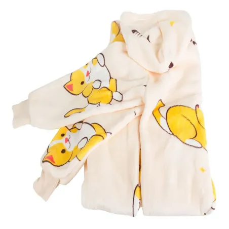 Ciepła bluza koala koc oversize XXL gruby futrzak miękka z kapturem-5907451366271