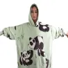 Ciepła bluza koala koc oversize XXL gruby futrzak miękka z kapturem-5907451366288