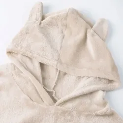 Ciepła piżama damska dwuczęściowa z kapturem pluszowa krótkie L-5907451366011