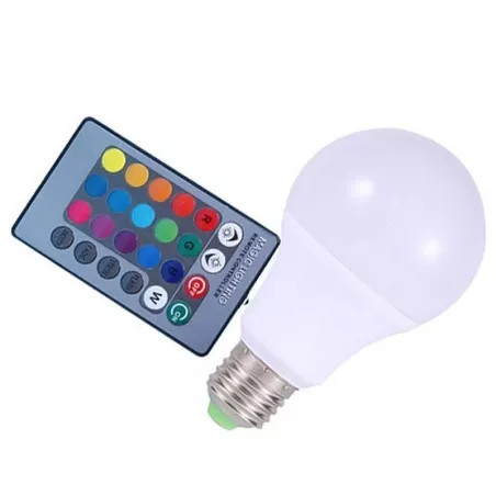 Żarówka diodowa LED RGB+W 2 in 1 E27 16 kolorów + PILOT-6937519200895