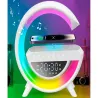 Lampka led rgb gamingowa ładowarka indukcyjna głośnik budzik radio-5907451362303