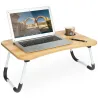 Składany stolik pod laptopa do łóżka podstawka z miejscem na kubek-5907451348727