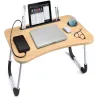 Składany stolik pod laptopa do łóżka podstawka z miejscem na kubek-5907451348727