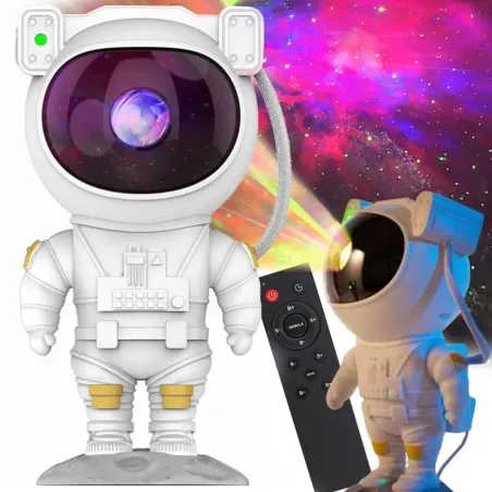 Projektor gwiazd astronauta lampka nocna rzutnik niebo laserowy pilot-5907451353318