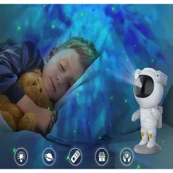 Projektor gwiazd astronauta lampka nocna rzutnik niebo laserowy pilot-5907451353318